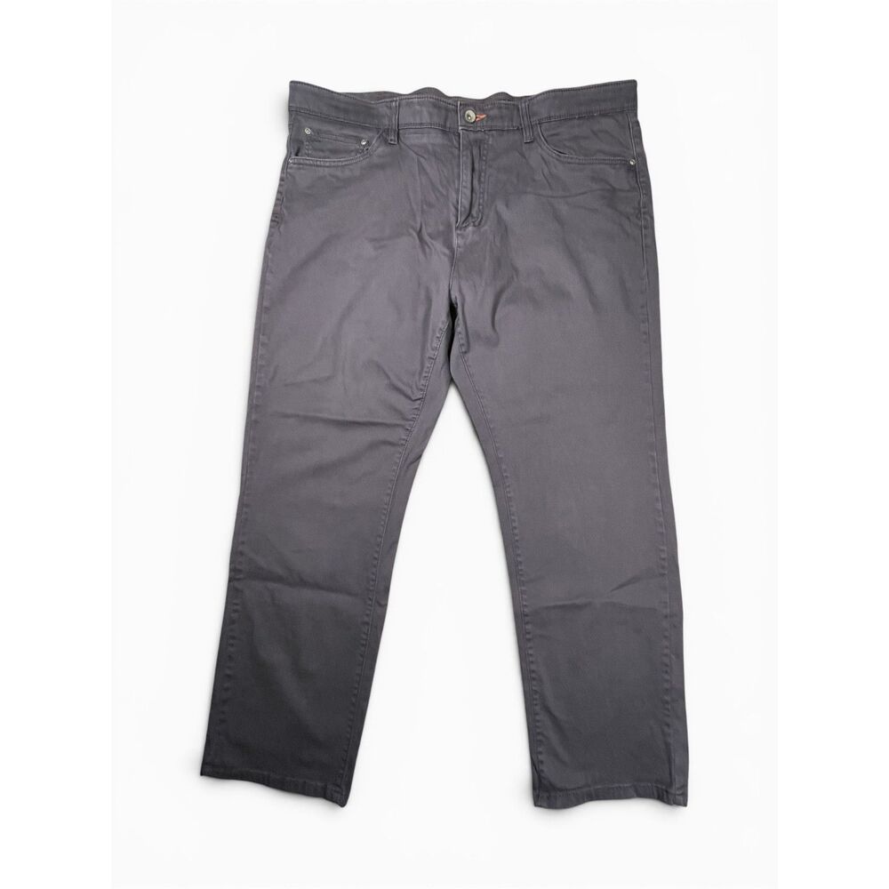 Weatherproof Vintage Straight Fit Pants Mens 40x30 Gray Stretch Chino Workwear